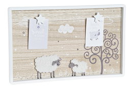 DKD Home Decor Marco de Fotos Oveja Natural y Blanco