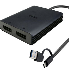 I-tec Adaptador de Vídeo DisplayPort Dual USB-A/USB-C 4K/60 Hz