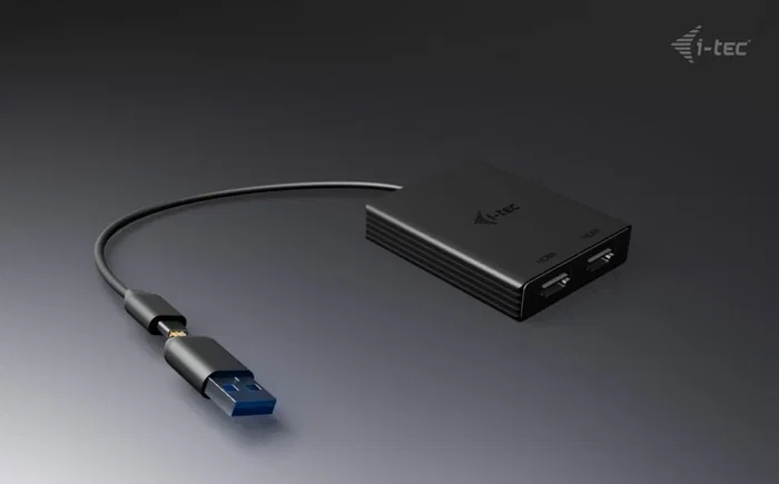 i-tec CADUAL4KDP - Adaptador de Vídeo USB-A/USB-C a Dual DisplayPort, 2 Monitores 4K UHD 4096x2160@60Hz, 0.27m, Negro, para Windows/Mac/Android/ChromeOS i-tec CADUAL4KDP - Adaptador de Vídeo USB-A/USB-C a Dual DisplayPort, 2 Monitores 4K UHD 4096x2160@60Hz, 0.27m, Negro, para Windows/Mac/Android/ChromeOS