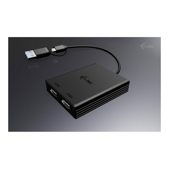 I-tec Adaptador de Vídeo Dual DisplayPort 4K/60 Hz USB-A/USB-C