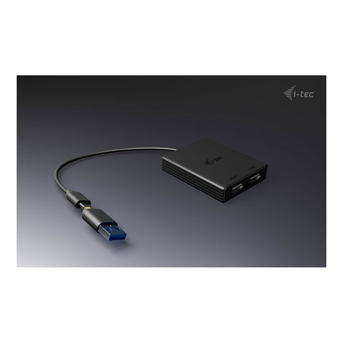 I-tec Adaptador de Vídeo Dual DisplayPort 4K/60 Hz USB-A/USB-C