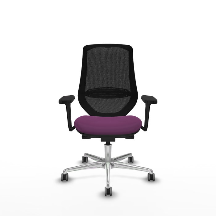 PIQUERAS Y CRESPO Silla de oficina Mardos con mecanismo Sincro/Traslack, Morado y Negro