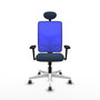 PIQUERAS Y CRESPO Silla de oficina Motilla con mecanismo Sincro, Azul