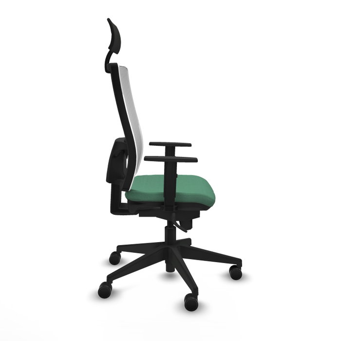 PIQUERAS Y CRESPO Silla de oficina Horna con mecanismo Sincro Verde esmeralda y Blanco PIQUERAS Y CRESPO Silla de oficina Horna con mecanismo Sincro Verde esmeralda y Blanco