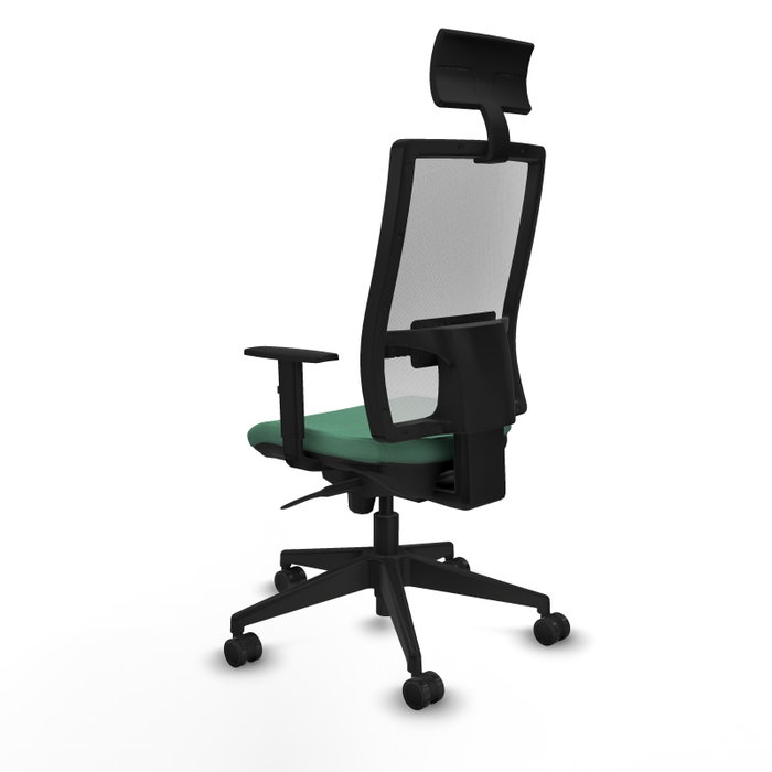 PIQUERAS Y CRESPO Silla de oficina Horna con mecanismo Sincro Verde esmeralda y Blanco PIQUERAS Y CRESPO Silla de oficina Horna con mecanismo Sincro Verde esmeralda y Blanco