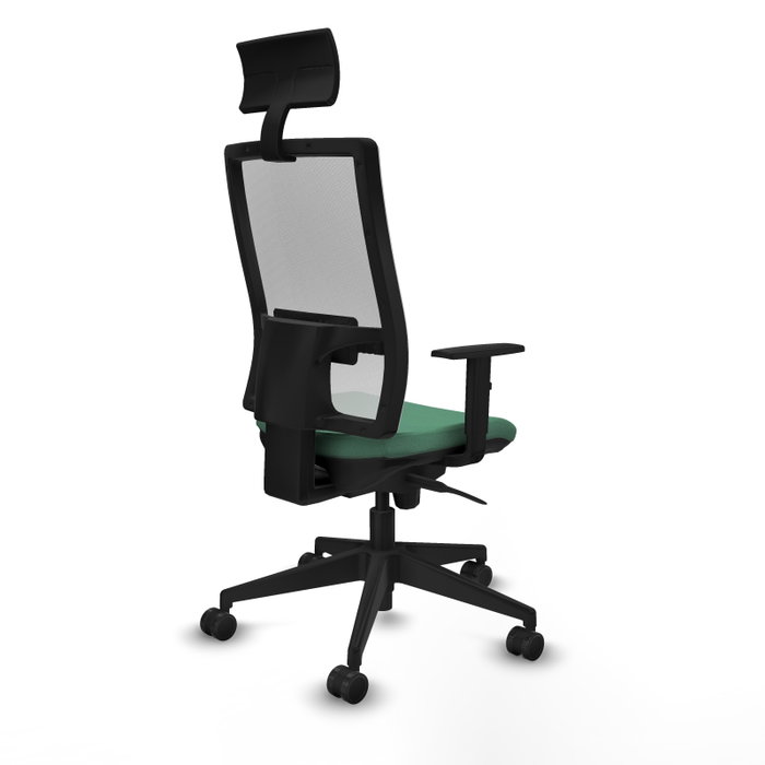 PIQUERAS Y CRESPO Silla de oficina Horna con mecanismo Sincro Verde esmeralda y Blanco PIQUERAS Y CRESPO Silla de oficina Horna con mecanismo Sincro Verde esmeralda y Blanco