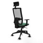 PIQUERAS Y CRESPO Silla de oficina Horna con mecanismo Sincro Verde esmeralda y Blanco