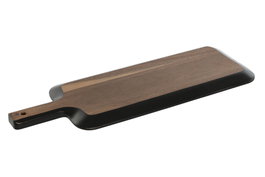 DKD Home Decor Tabla de Cortar Acacia 51x17x1,8 Pizarra Negro/Natural