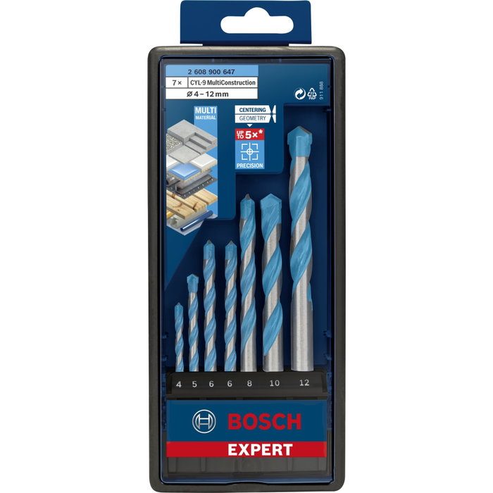 Bosch EXPERT CYL-9 MC Juego de Brocas Universales de 7 Piezas