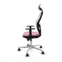 PIQUERAS Y CRESPO Silla de oficina Jorquera Rosa y Blanco