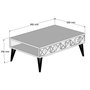 Hanah Home Mesa de Centro Line - Oak, Diseño Argyle Moderno, Roble, 90x60x34.6cm