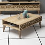 Hanah Home Mesa de Centro Line - Oak, Diseño Argyle Moderno, Roble, 90x60x34.6cm