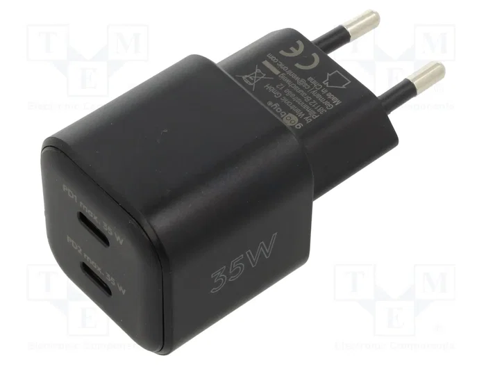 GOOBAY Cargador de Red 35W con 2 Puertos USB-C Power Delivery GOOBAY Cargador de Red 35W con 2 Puertos USB-C Power Delivery