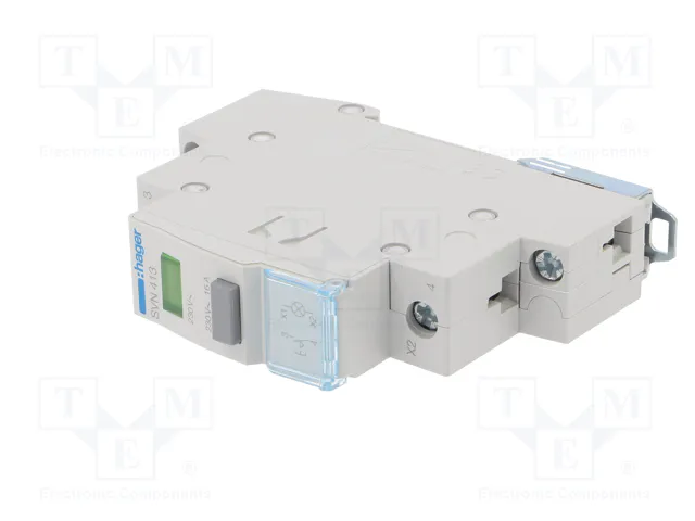HAGER Interruptor de botón biestable 230VAC 16A gris