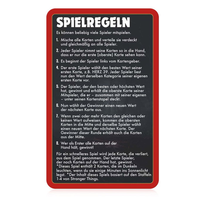 Stranger Things Juego de cartas Top Trumps Collectables *Edición Alemán*