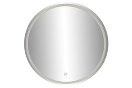 DKD Home Decor Espejo LED Metal 80x80 Táctil Negro