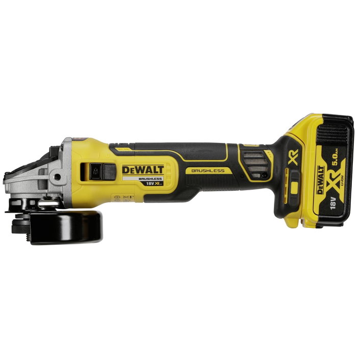 DeWalt Kit de Taladro Percutor DCD796 y Amoladora DCG405 con 2 Baterías de 5.0Ah y Maletín T STAK