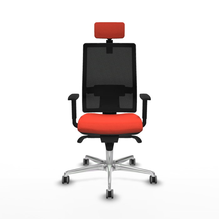 PIQUERAS Y CRESPO Silla de oficina Horna con mecanismo Sincro Naranja y Negro