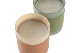 DKD Home Decor Vela Verde Beige 8 x 9 x 8 cm (12 Unidades) Cera Parafina Duración 20h