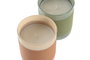 DKD Home Decor Set de 2 Velas de Cera de Parafina, Verde y Beige