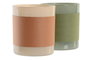 DKD Home Decor Set de 2 Velas de Cera de Parafina, Verde y Beige