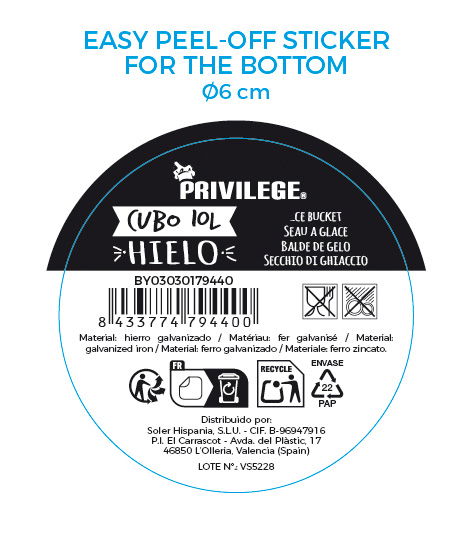 Inde Cubo de Hielo Oval Privilege, 10 Litros, Acero Inoxidable, 32.7 x 19.5 x 20 cm (8 Unidades) Inde Cubo de Hielo Oval Privilege, 10 Litros, Acero Inoxidable, 32.7 x 19.5 x 20 cm (8 Unidades)