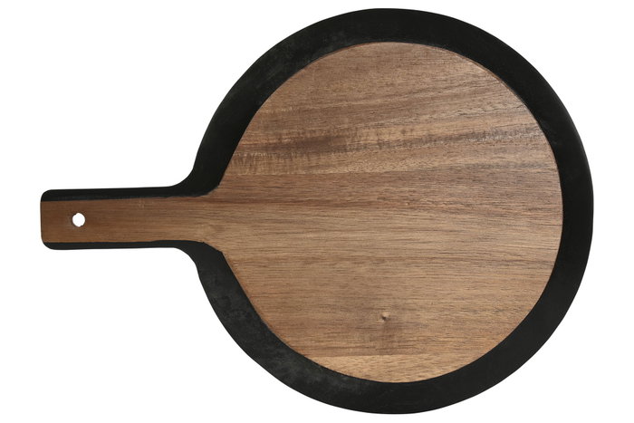DKD Home Decor Tabla de Cortar Acacia con Pizarra Negra 38x28x1,8 cm