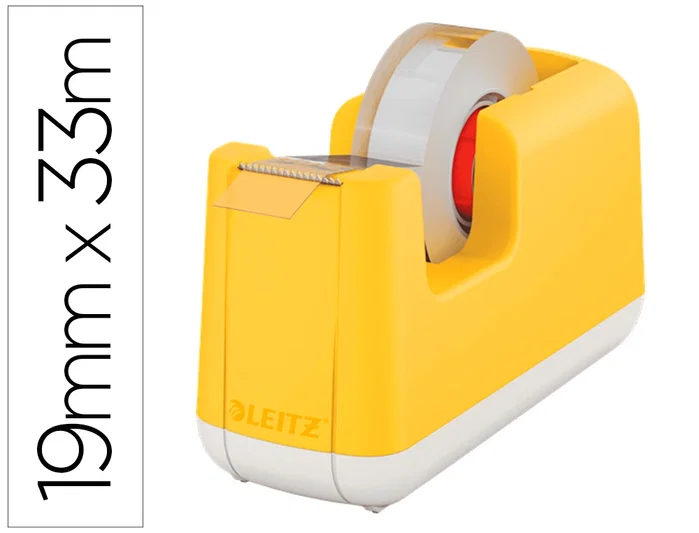 LEITZ Portarrollos Cosy Amarillo con Cinta de 33 m