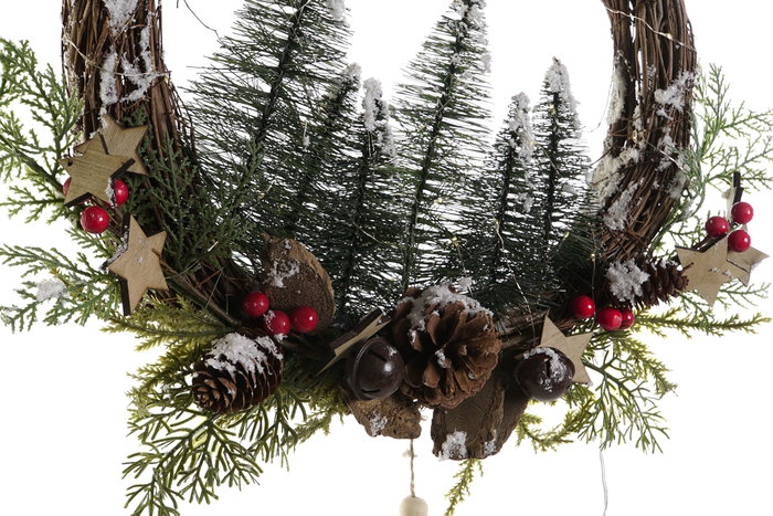 DKD Home Decor Decoracion Colgante Navidad Alpina Multicolor 11 x 65 x 40 cm (2 Unidades)
