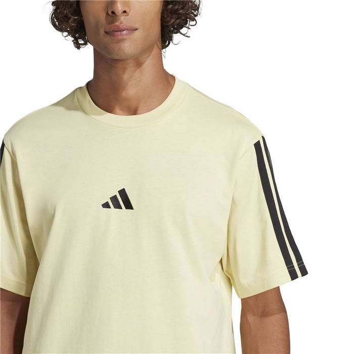 Camiseta de Manga Corta Hombre Adidas 3stripes Beige