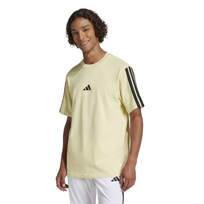 Camiseta de Manga Corta Hombre Adidas 3stripes Beige
