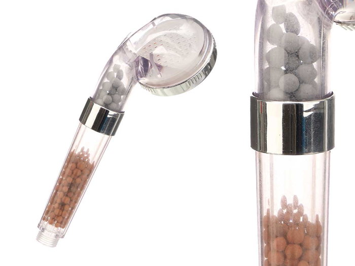 Berilo Teléfono Ducha Piedras Terapia 25 cm x 8 cm x 8 cm ABS Acero Metal Fácil Instalación Rosca Universal (Set de 12)