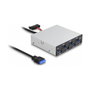 DeLOCK Panel frontal 3.5 pulg 7 x USB Tipo-A USB 3.2 Gen 1 5 Gbps