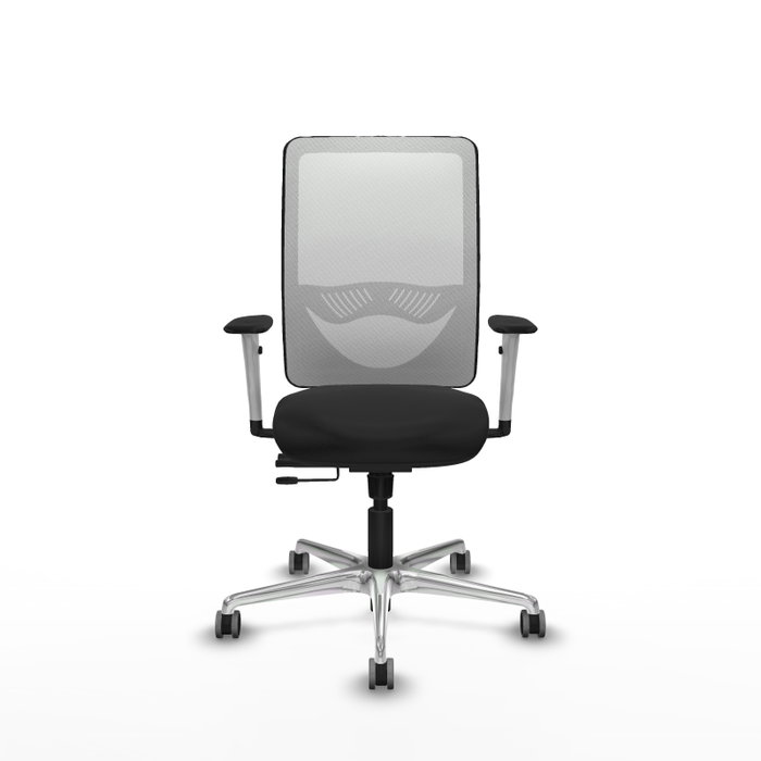 PIQUERAS Y CRESPO Silla de oficina Zulema con mecanismo Sincro/Traslack, Negro y Blanco