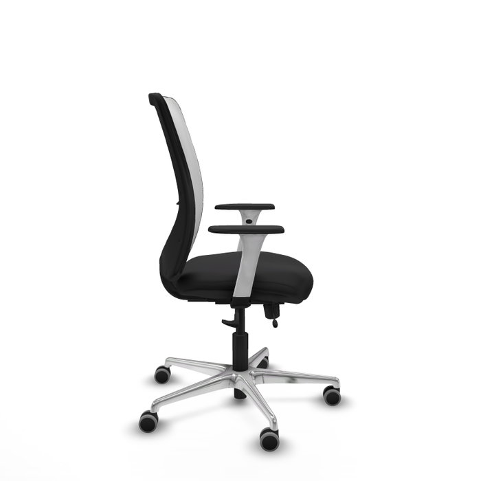 PIQUERAS Y CRESPO Silla de oficina Zulema con mecanismo Sincro/Traslack, Negro y Blanco