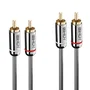 Lindy 35348 Cable de Audio 2 x RCA 5 m Antracita