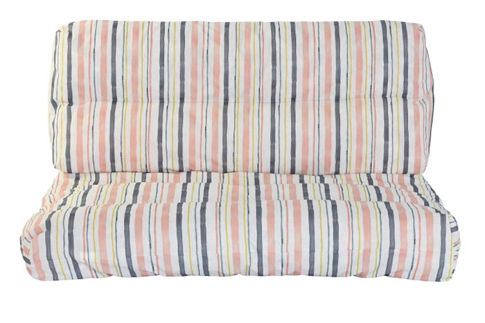 DKD Home Decor Cojin Suelo Terraza Y Jardin Multicolor 80 x 16 x 120 cm Resistente Agua Antimanchas Set 2