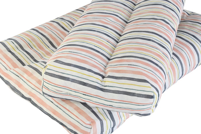 DKD Home Decor Cojin Suelo Terraza Y Jardin Multicolor 80 x 16 x 120 cm Resistente Agua Antimanchas Set 2