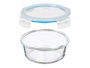 VIVALTO Set de 3 fiambreras herméticas redondas de vidrio