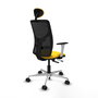 PIQUERAS Y CRESPO Silla de oficina Motilla con mecanismo Sincro/Traslack Amarillo/Negro