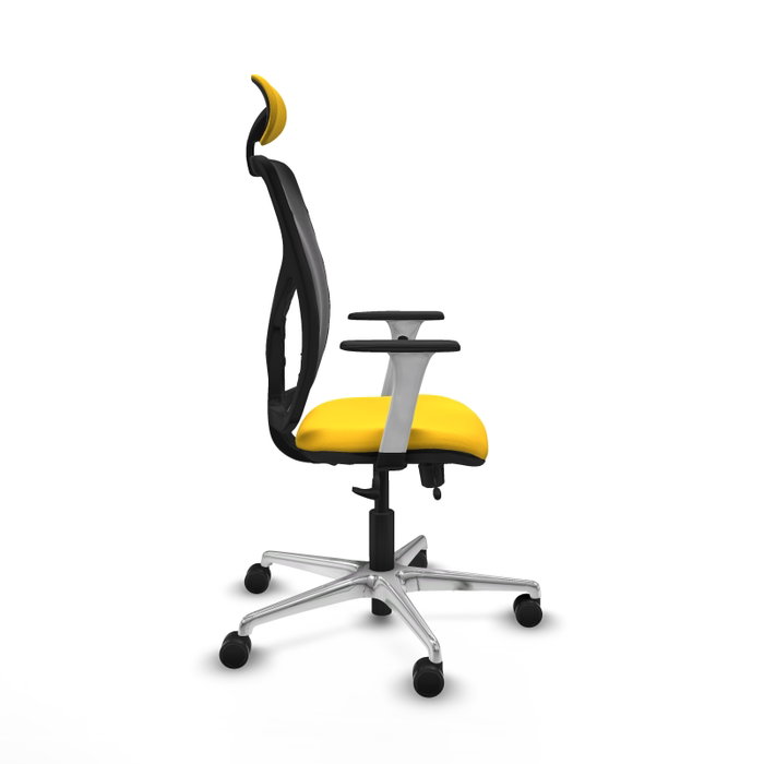 PIQUERAS Y CRESPO Silla de oficina Motilla con mecanismo Sincro/Traslack Amarillo/Negro