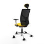 PIQUERAS Y CRESPO Silla de oficina Motilla con mecanismo Sincro/Traslack Amarillo/Negro