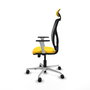 PIQUERAS Y CRESPO Silla de oficina Motilla con mecanismo Sincro/Traslack Amarillo/Negro