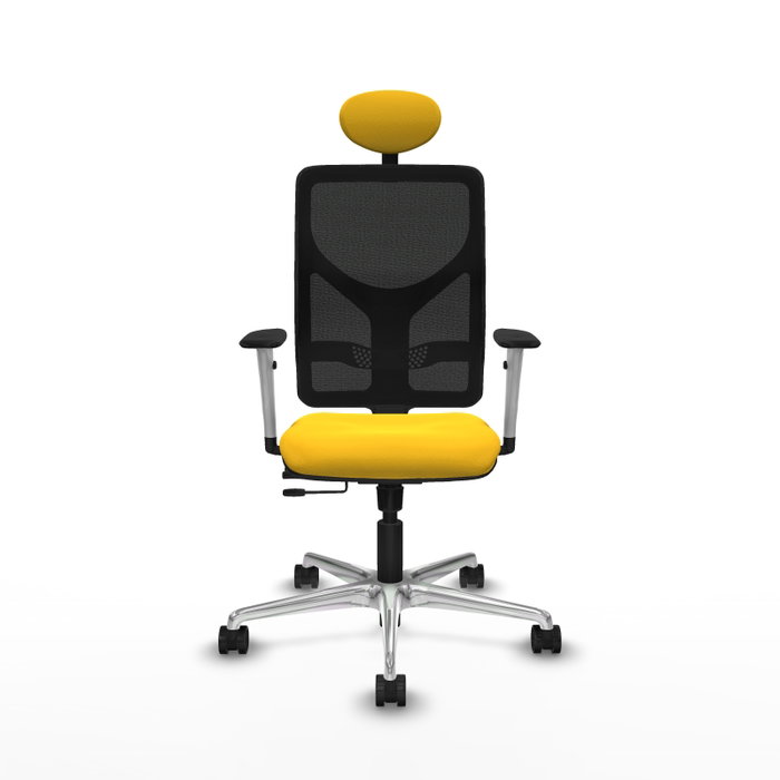 PIQUERAS Y CRESPO Silla de oficina Motilla con mecanismo Sincro/Traslack Amarillo/Negro