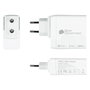 GoodConnections PCA-W001W Cargador USB 100W 3 Puertos QC4+ 2xUSB-C/1xUSB-A con Protección de Energía, Blanco