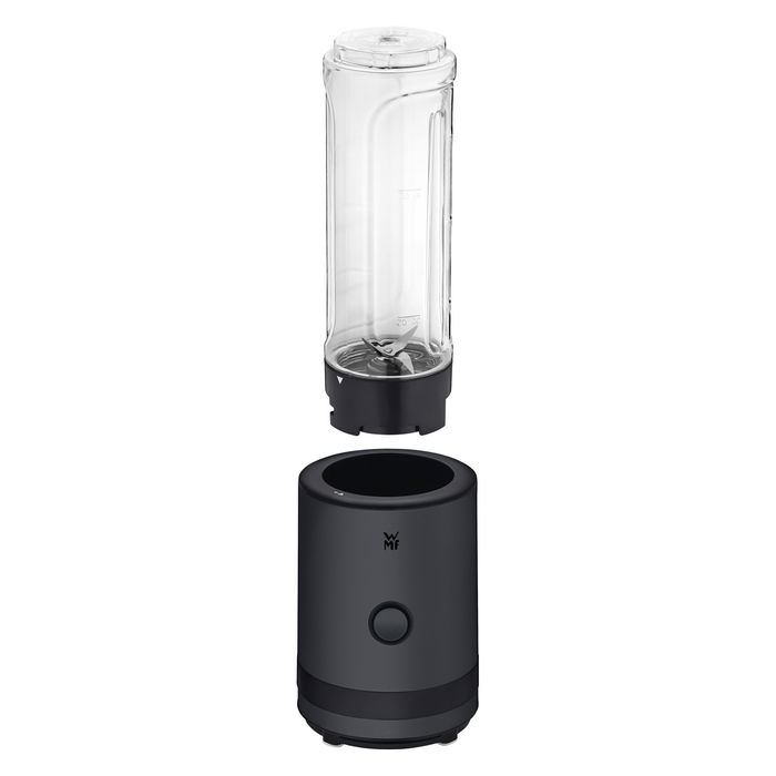 WMF KITCHENminis 0416500071 Licuadora de vaso, 0.6 L, 300 W, Negro, Smoothie-to-go deep black