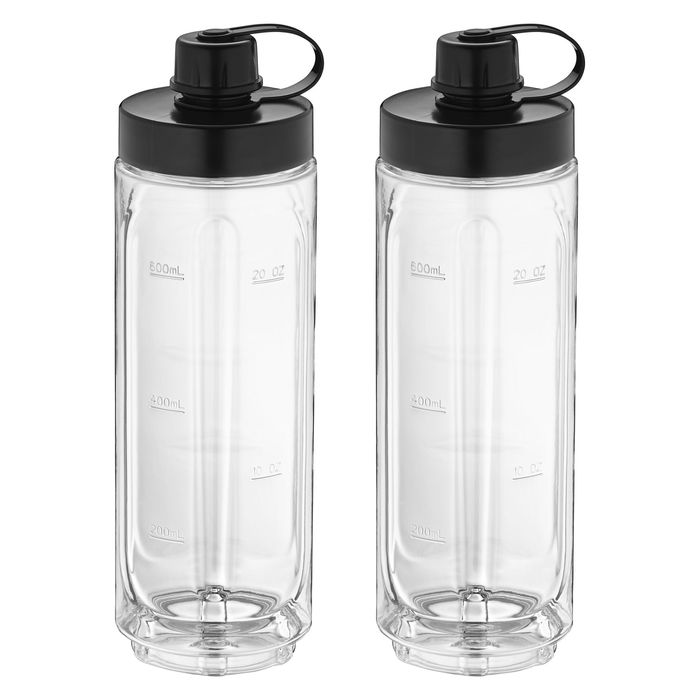 WMF KITCHENminis 0416500071 Licuadora de vaso, 0.6 L, 300 W, Negro, Smoothie-to-go deep black
