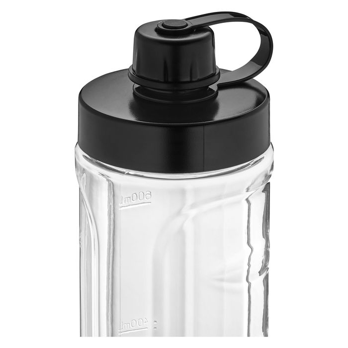 WMF KITCHENminis 0416500071 Licuadora de vaso, 0.6 L, 300 W, Negro, Smoothie-to-go deep black