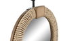 DKD Home Decor Espejo de Madera y Cuerda Natural 25x3,5x33 cm
