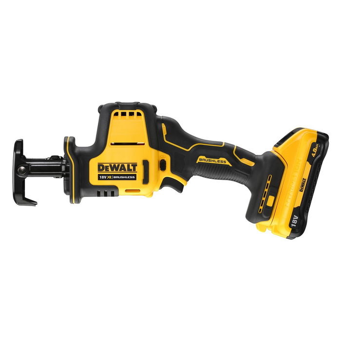 DeWALT Sierra de sable compacta 18V DCS369NT-XJ, Motor sin escobillas, Negro, Amarillo, Profundidad de corte 9 cm